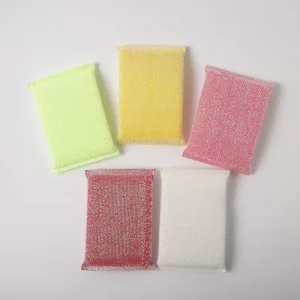 Eco-friendly Non-Scratch Durable Polyester Dish Scouring Kitchen Scouring Pad Sponge for Efficient Cleaning