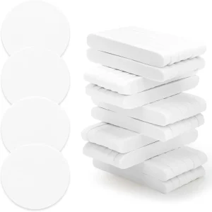 Eco friendly PVA Compressed Round Facial Cleansing Sponge with High Water Absorption and Exfoliating Scouring Pads