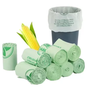 Eco friendly compostable kitchen bin bag sofa bolsa de basura biodegradables garbage bag roll PLA trash bags 13 gallon for home