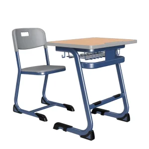 Economical and Durable School Furniture. Student Desk and Chair Sets. Individual Modern Classroom Desks and Chairs