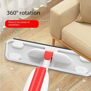 Efficient Mopping 350ml Water Retention Spray Mop with 2 Mop Pads House Cleaning Spray Flat Mop for Living Room & Bedroom