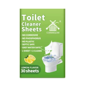 Efficiently Remove Stains Odors Eco Friendly Lemon Scented Toilet Bowl Cleaner Sheets