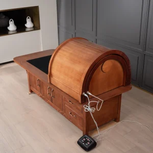 Electric Adjustable Full-Body Thermal Infrared Heating Massage Bed with Jade Therapy Surface