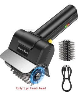 Electric Grill Brush for Outdoor Grill Rechargeable Electric Grill Cleaner Includes Replacement Brush