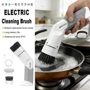 Electric Kitchen Bathroom Cleaning Brush with Plastic Waterproof Durable for Bathtub Sink Dishwashing