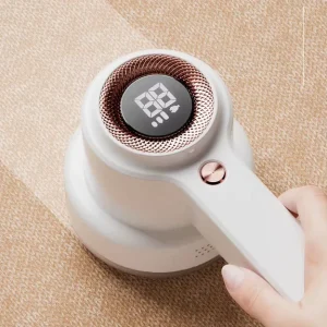 Electric Lint Remover Shaver with LED Digital Display Sweater Couch Fabric Pill Shaver for Sweater Couch Clothes Carpet