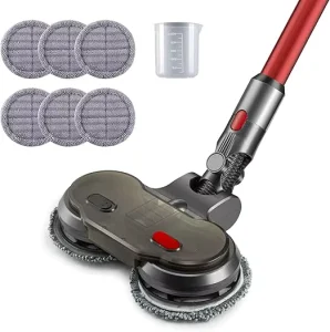 Electric Mop for Dyson V7 V8 V10 V11 V15 Vacuum Cleaners 6 Washable Wet and Dry Mopping Pads Included Accessories for Dyson Mop
