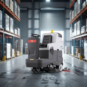 Electric Ride-On Floor Cleaner with 24V200Ah Battery 7800/h Efficiency 860mm Cleaning Width 175L/180L Tanks