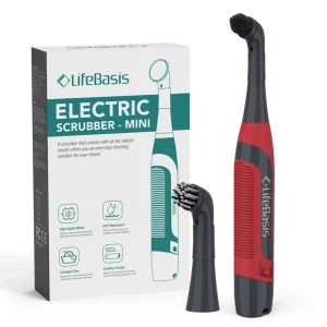 Electric Spin Scrubber Cleaning Brush with 2 Replaceable Adjustable Heads for Cleaning Bathroom Kitchen Floor
