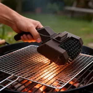 Electric Stainless Steel Bristle Free Grill Cleaning Brush for Outdoor Kitchen & Camping BBQ Model