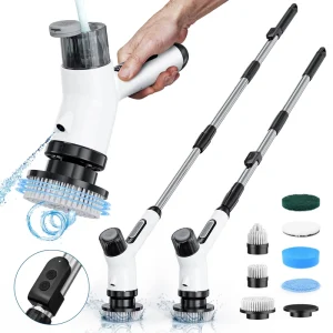 Electric Telescopic Cordless Cleaning Tool for Kitchen and Bathroom Stain Removal and Cleaning