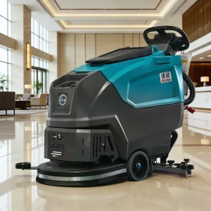 Electric Walk Behind 24V Cleaning Scrubber Machine For Ceramic Tile Floor Hand Push Floor Washer