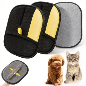 Electrostatic Double Sided Reusable Washable Large Efficient Pet Hair Removal Gloves Pet Grooming Gloves With Top Selling