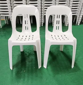 Elegant Outdoor Dining Table and Chair Set Recyclable Plastic Wedding Chairs for Apartment Entry Gym or Exterior Use