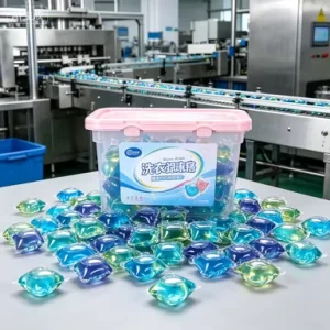 Empty PP Plastic Laundry Detergent Pods Container 500g Refill Storage Box Empty Washing Capsule Packaging Jar OEM ODM