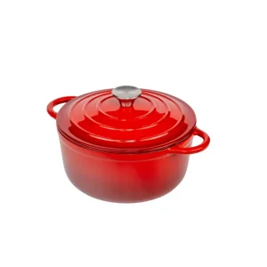 Enameled Cast Iron Cookware Set with Lidded Pot