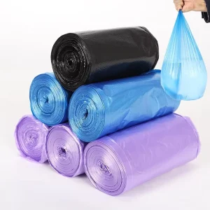 Environmentally Degradable Cornstarch Compostable Drawstring Kitchen Waste Colorful Trash Bag