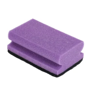 Ergonomic Grooved Sponge Scrubber Heavy Duty Non Scratch for Kitchen Sinks and Tiles