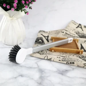 Ergonomic PP Handle Scourer Brush for Daily Kitchen Cleaning and Stain Removal