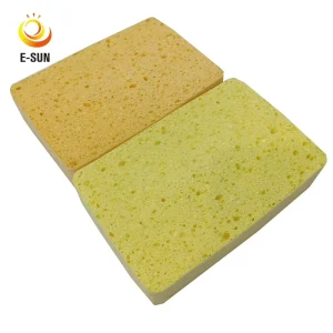 Esun 100% Biodegradable Non-Scratch Wood Pulp Sponge Odor-Free Kitchen Scrub Sponges Scouring Pads Strong Decontamination