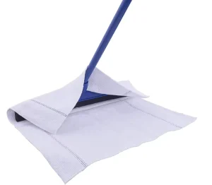 Esun Large White Microfiber Mopping Towel with Aluminum Pole Multi Purpose Scratch Free Rags for Cleaning