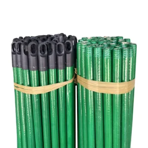 Eucalyptus Wooden Broomsticks Red Yellow Blue Green Black PVC Coated Wooden Mop Handle