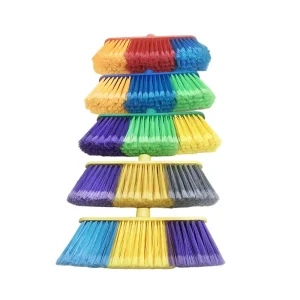 European Scrub Broom for Home Use Cleaning Tool with Plastic Broom Head Dustpans
