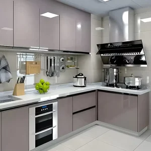 European Shaker Complete Kitchen Cabinet Sets Ready to Assemble Foshan China Melamine Board Stainless Steel for Outdoor Kitchen