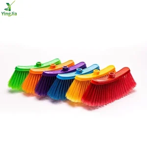 Export Plastic Broom Durable Wood Handle Broom with Plastic Bristles Dustpan for Outdoor Floor Cleaning Balai Yingjia