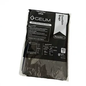 Export to Japan Black HDPE Disposable Garbage Bag Waste Bag Set Single Folded Flat Top Household Products