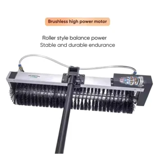 Extendable Aluminum Alloy Telescopic Solar Cleaner with 120W Brushless Motor and Water Spray for Solar Panel Maintenance