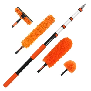 Extendable Microfiber Duster Brush for Ceiling Window and Wall Cleaning