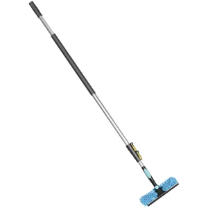 Extendable Pole Window Cleaning Bundle for Home and Auto Chenille Window Squeegee
