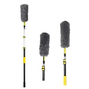 Extendable Telescopic Microfiber Plastic Ceiling Duster Long Handle Brush for Multi Purpose High Reach Cleaning