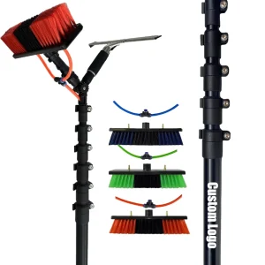 Extendable Water Fed Brush Window Cleaning Kit Telescopic Water Fed Pole Solar Panel Washing Tool