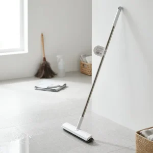Extended Reach Floor Scrubber and Scraper Wet and Dry Use Home Floor Cleaning