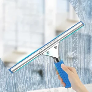 Extended Window Squeegee with Stainless Steel Telescopic Handle Connectable Long Commercial Cleaning Glass Scraper