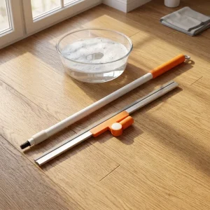 Extra Long Extendable Iron Pole Floor Squeegee Scraper for Kitchen