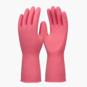 Extra Long Yellow Latex Rubber Household Cleaning Gloves Reusable Kitchen Safety Gloves