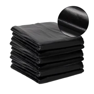Extra Strong Contractor Grade PE 3-4 Mil 42 Gallons Disposable Gravure Printed Mesh Trash Bags Heat Seal Heavy Debris Sharp