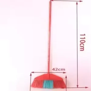 Extra Thick Household Ice Silk Five Rows Hard Hair Wooden Stick Integrated Rod Hand PP Broom for Home School