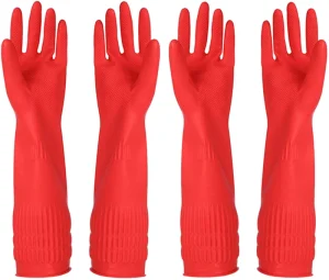 Extra Thick Long Latex Gloves for Household Kitchen Laundry Cleaning Wear Resistant Industrial Working Safety Rubber Gloves