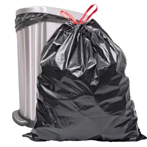 Extra Thickened Large Plastic Drawstring Portable Kitchen Household Garbage Bags