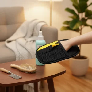 FE Stock Useful Electrostatic Pet Glove Reusable Hair Removal Lint Roller for Couch Carpet Clean Dog Cat Pet Brush Hair Remover