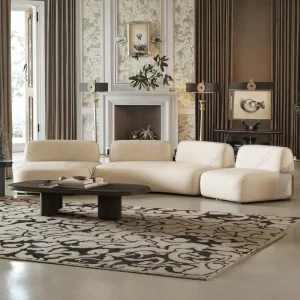 FERLY 2 Seater Modern Sectional Sofa Italian Style Quality Fabric Modular Ergonomic Seats Sets Customized Color Size Living Room