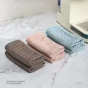 FF3147 Absorbent Microfiber Cleaning Cloth Lint Free Waffle Weave Car Kitchen Towels Dust Rags Microfiber Towel