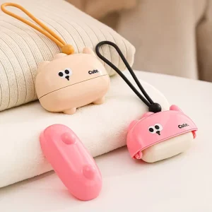 FF5076 Travel Portable Clothes Sticky Roller Pet Hair Remover Cleaner Reusable Mini Lint Remover Washable Lint Roller