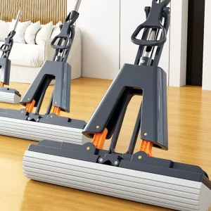 FF5177 28cm 33cm Width Self Wringing Floor Mop Long Handle Hardwood Tile Protection Cleaner Head Roller Squeeze Sponge Mops
