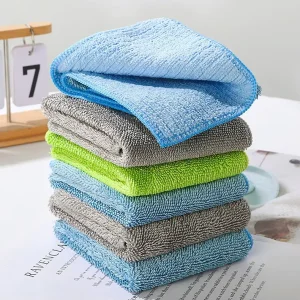 FF5271 Lint Free Microfiber Cleaning Towel Mopping Cloths Washable Reusable Rags Floor Microfiber Cleaning Cloth