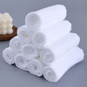 FF5280 Hotel SPA Disposable White Towel Microfiber Cleaning Cloth Soft Washcloths Lint Free Highly Absorbent Microfiber Towel